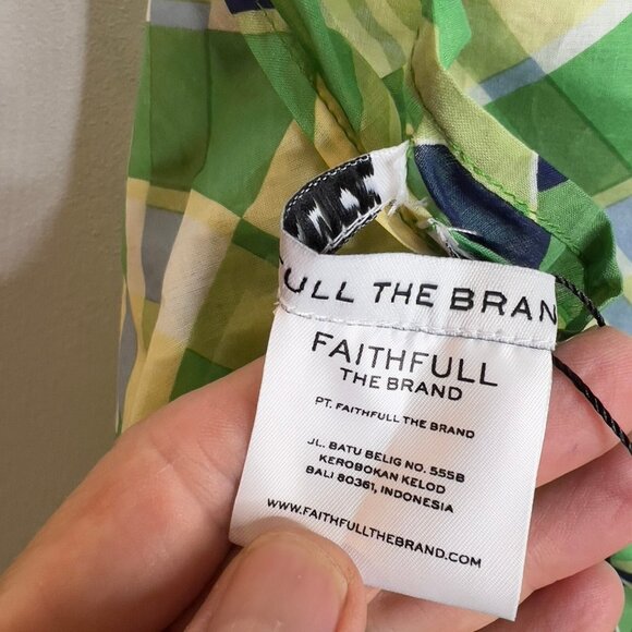 Faithfull the Brand Womens Marvin Wrap MIDI Skirt Swim Cover-up Green M/L - Picture 3 of 8